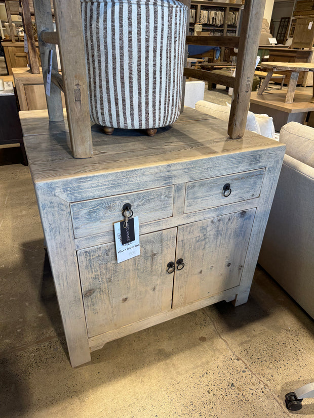 Reclaimed Gray Wash Cabinet