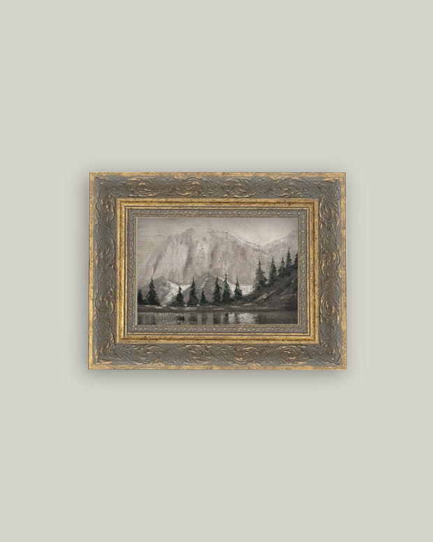 Muted Pine and Lake Frame Art