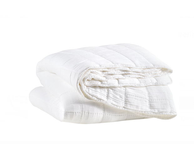 Monet White Quilted Coverlet