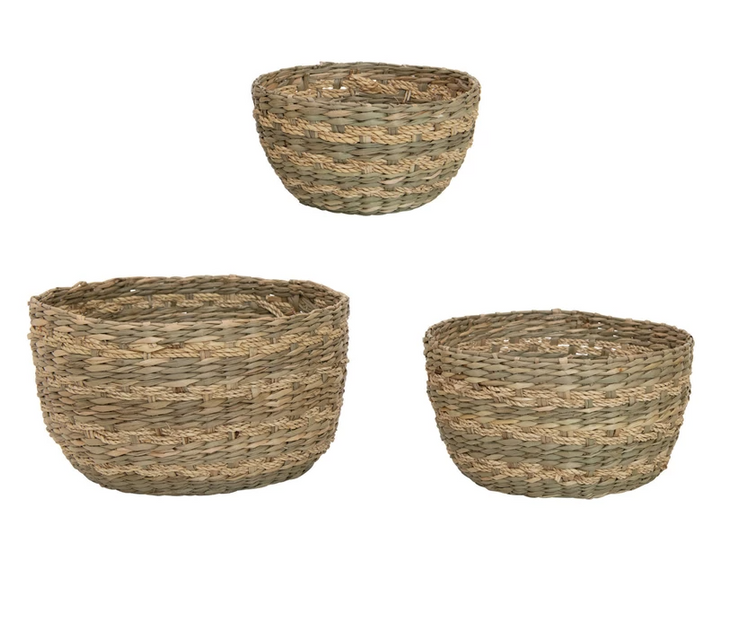 Natural Seagrass Basket Three Sizes The Shop By Design Shop