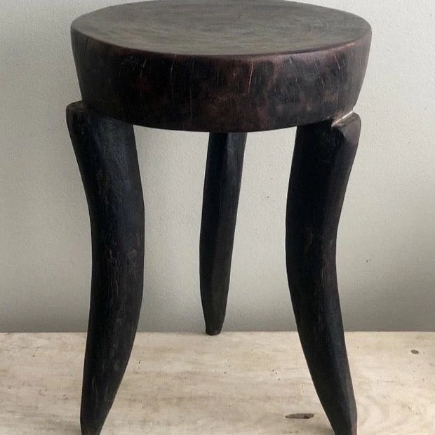 African Stools with Curved Legs