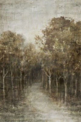 A Walk in the Woods Grey Framed Canvas