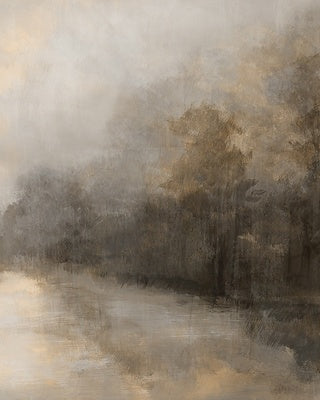 Amber Horizon III Grey Framed Art