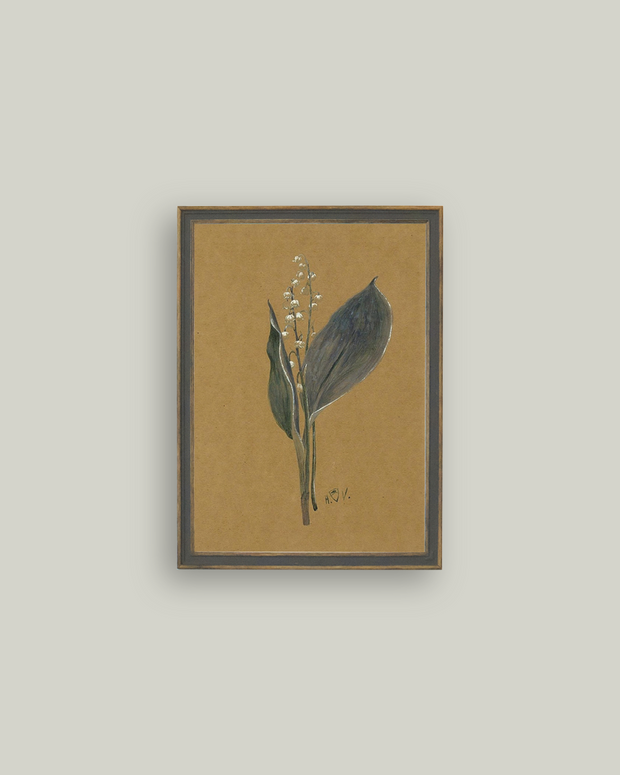 Lily on Brown Frame Art, two sizes