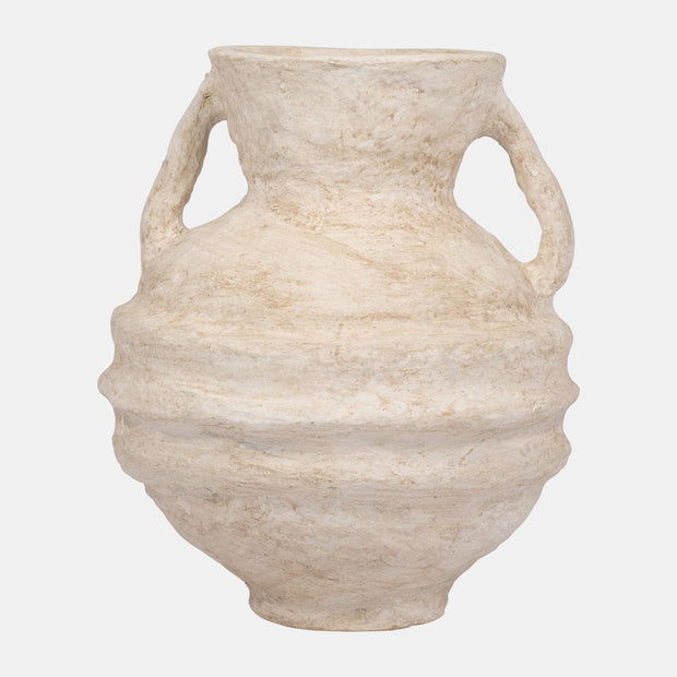 15" Paper Mache Rippled Vase