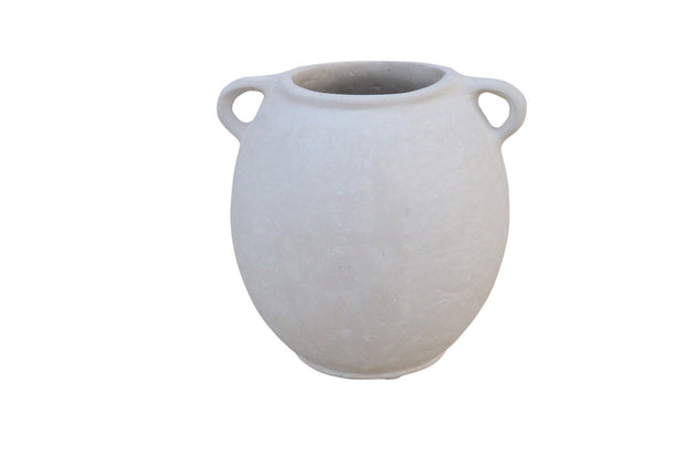 White Smooth Paper Mache Vase
