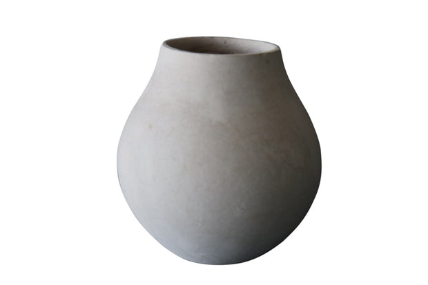 Natural White Paper Mache Tapered Pot