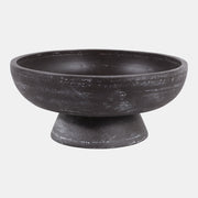 Terracotta Bowl On Pedestal, Brown