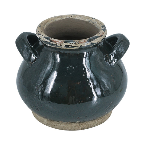 Green Terracotta Pot w/ Handles