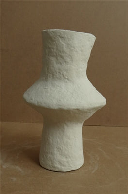 Decorative Off White Paper Mache Vase