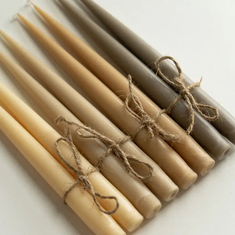 Narrow Taper Candle, Set of 2, Milk, 9.85"