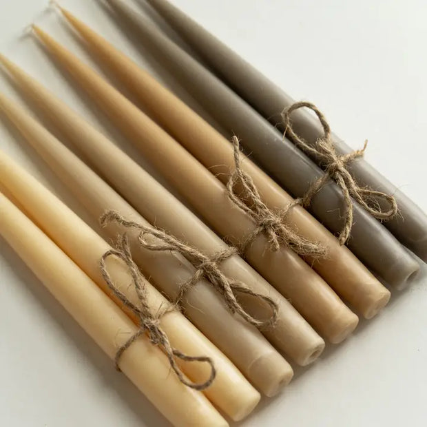 Narrow Taper Candle, Set of 2, Milk, 9.85"