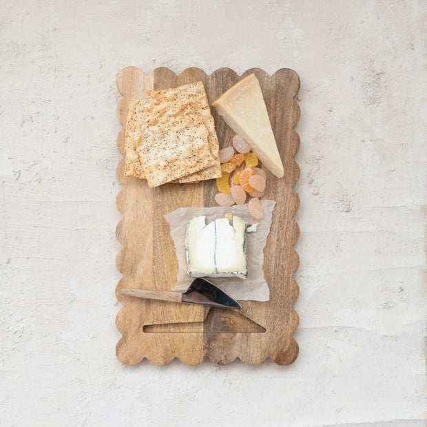 Mango Wood Serving Board w/Knife