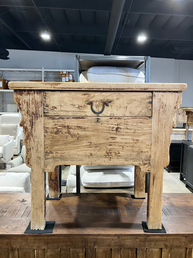 Vintage One Door Console, Weathered Brown