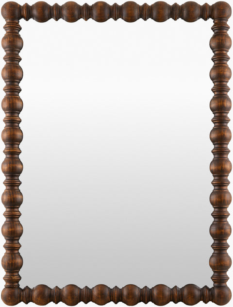 Brennan Mirror, Antiqued Dark Brown