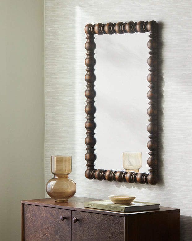 Brennan Mirror, Antiqued Dark Brown
