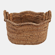 Scallop Edge Oval Baskets, Natural, Large