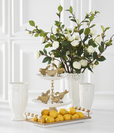 Antiqued Gold Songbirds, Set of 2