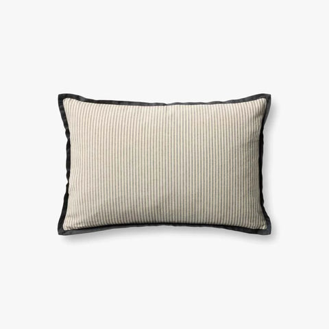 Sullivan Natural Black Pillow, 13"x21"