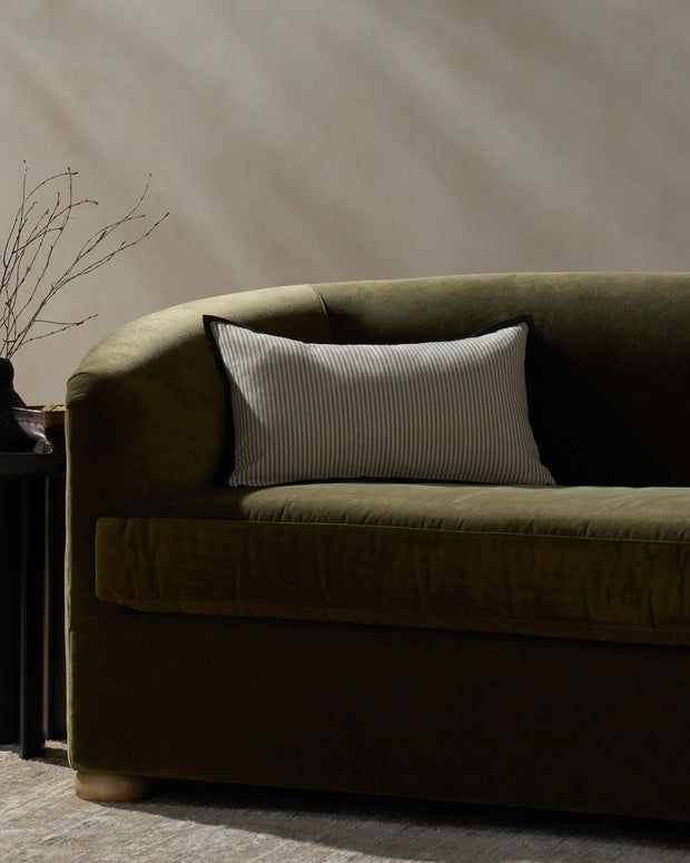 Sullivan Natural Black Pillow, 13"x21"