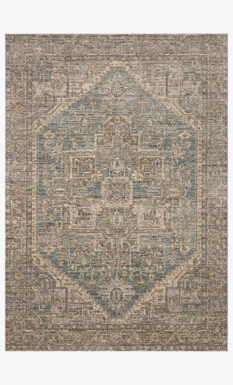 Priscilla Blue Bark Area Rug, 7'10" x 10'0"