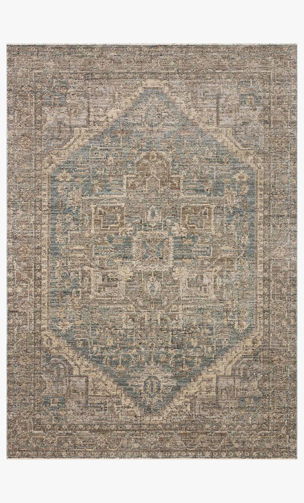 Priscilla Blue Bark Area Rug, 7'10" x 10'0"
