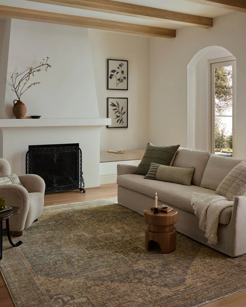 Priscilla Blue Bark Area Rug, 7'10" x 10'0"