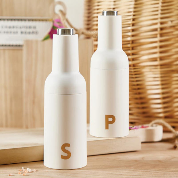 Electric Salt & Pepper Grinder, Matte White