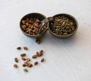 Stoneware Divided Serving Dish w/Handle