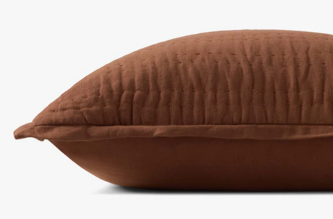 Textured Stripe Pillow in Brown, 22x22