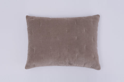 Mesa Mushroom Linen & Velvet Sham, Dutch Euro