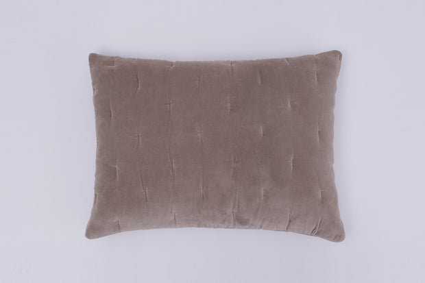 Mesa Mushroom Linen & Velvet Sham, Dutch Euro