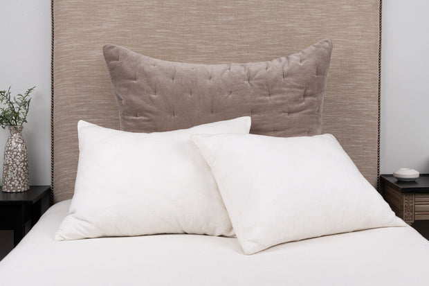 Mesa Mushroom Linen & Velvet Sham, Dutch Euro