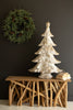 Antiqued white concrete Christmas tree 