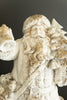 Antique White Faux Concrete Santa, 18.5"
