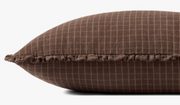 Dinah Chocolate Latte Lumbar Pillow, 16x26