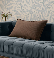 Dinah Chocolate Latte Lumbar Pillow, 16x26