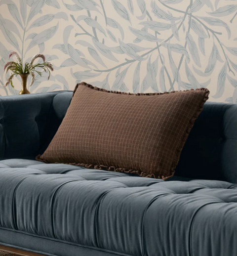 Dinah Chocolate Latte Lumbar Pillow, 16x26