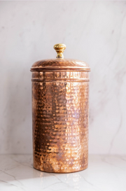 Copper Hammered Canister
