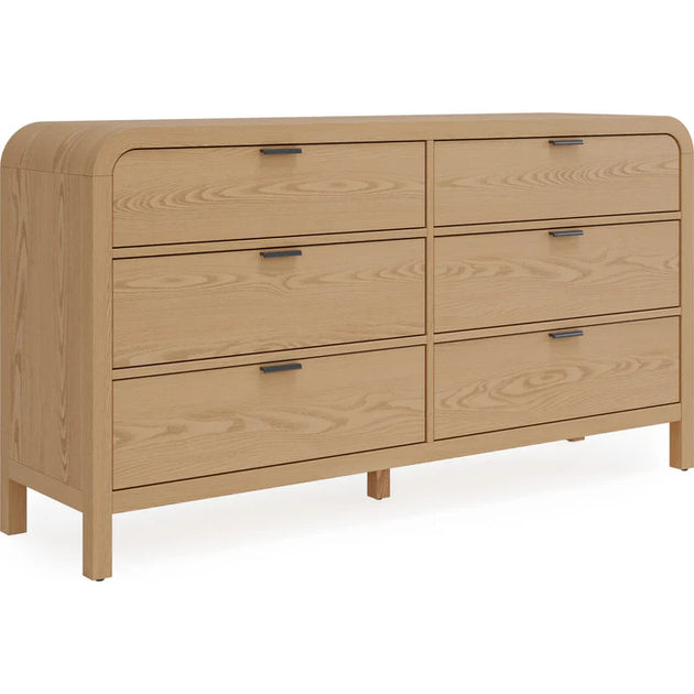 Drake Six Drawer Dresser, Timber
