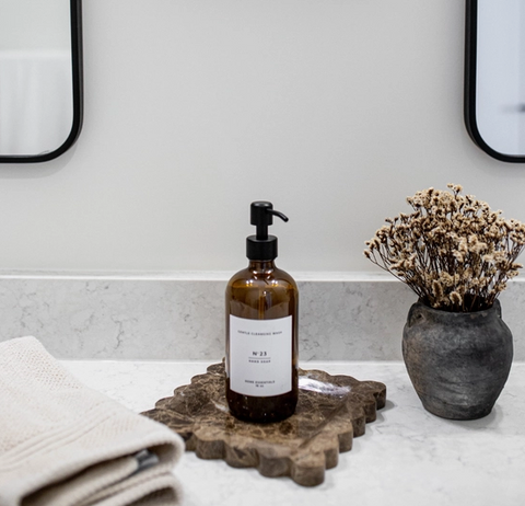 Amber Glass Bottle, Dish Soap