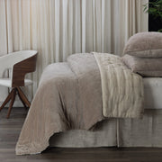 Mesa Mushroom Linen & Velvet Sham, Euro