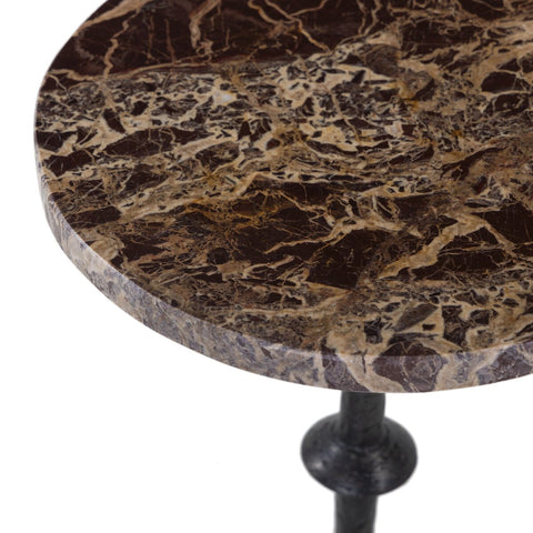 Joey End Table, Garnet Marble