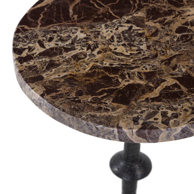 Joey End Table, Garnet Marble