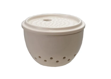 Stoneware Garlic & Ginger Grater, White