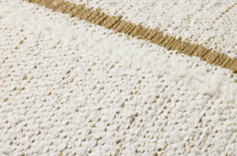 Ivory Gold Stripe Pillow, 22x22