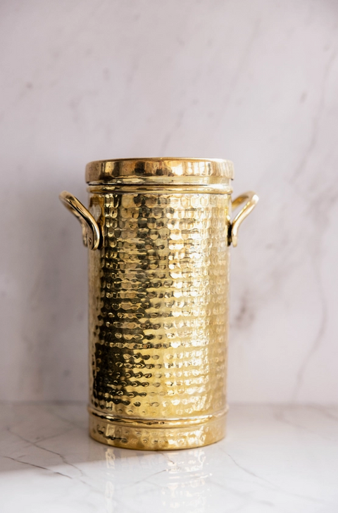 Gold Hammered Canister