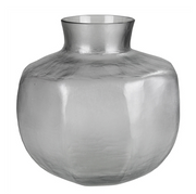 Seline Grey Glass Vase, Wide