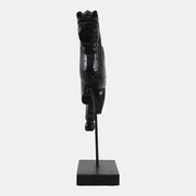 Horse on Stand, Antiqued Black