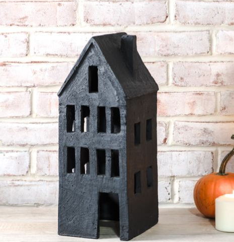 Black Terracotta House, 15.7"H